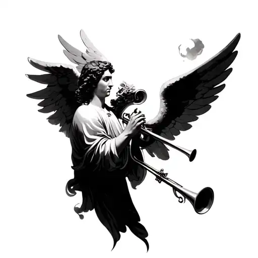 Archangel Gabriel Blowing A Trumpet