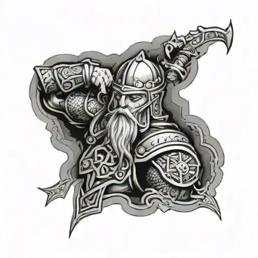 Blackwork Viking Sleeve