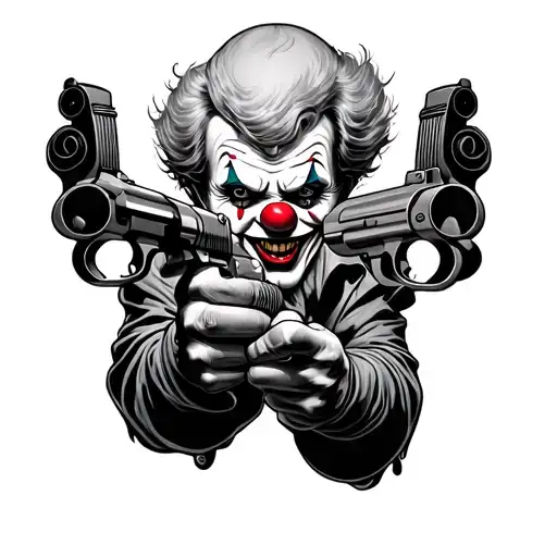 Clown With Gun