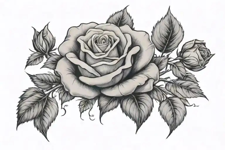 Rose With Writing With Picture