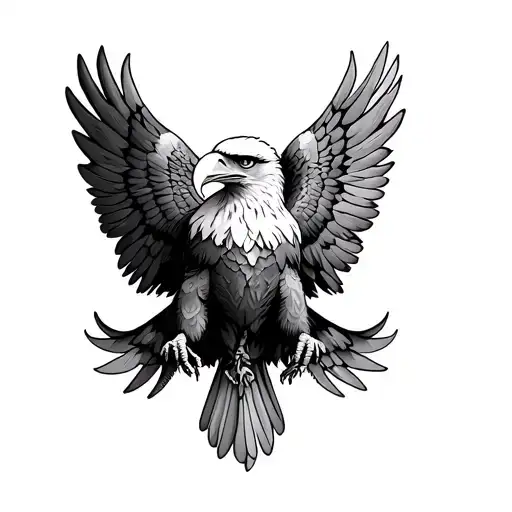 Eagle With Open Wings