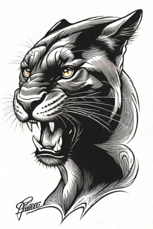 Intimidating Panther Animal