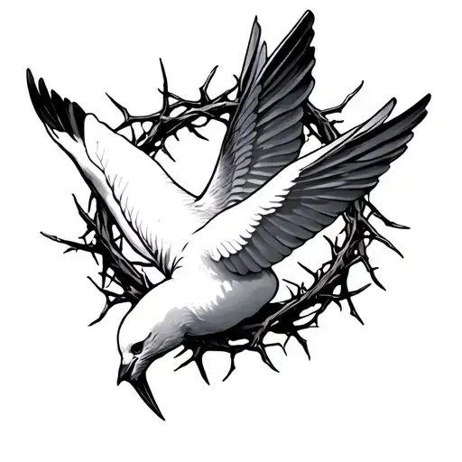 Crown Of Thorns And Dove
