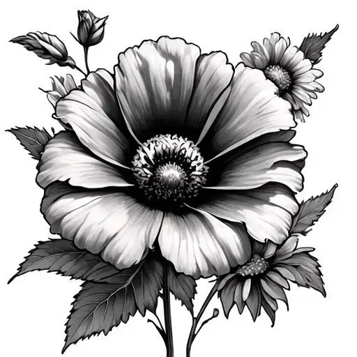 Marigolds Morning Glory's Cosmos