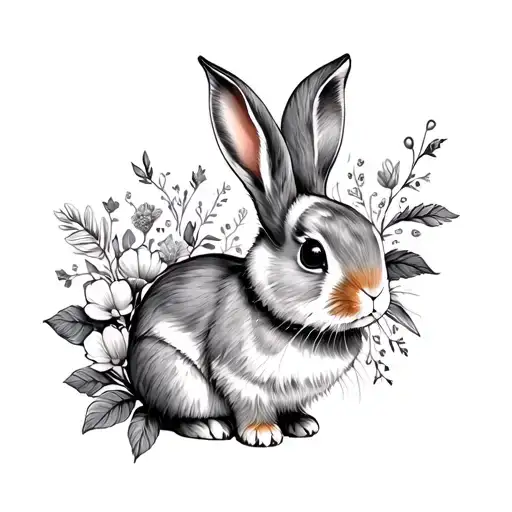 Whimsical Bunny Floral
