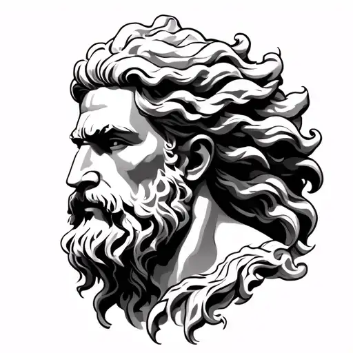 Tattoo Representing Masculinity With Zeus