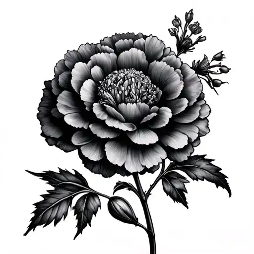 Carnation And Larkspur