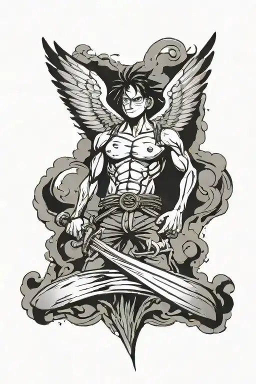 Angel Wing Left One Piece Luffy