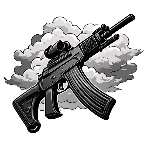 Ak47 Near Clouds