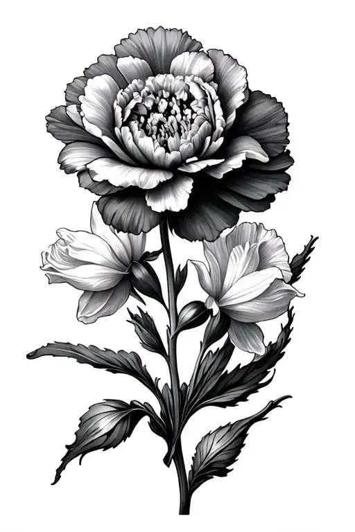 Carnation And Narcissus And Honey Suckle