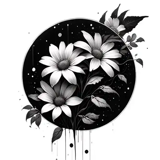 I Want A Negative Halo With Pretty Flowers Levitating Out Of It