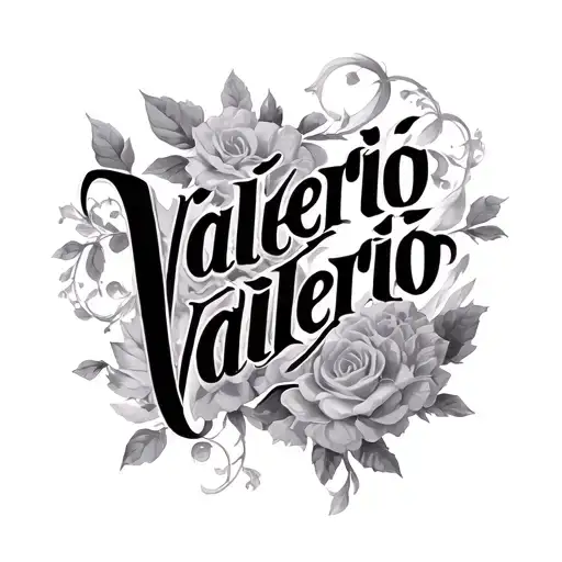 Write The Word Valerio In Script