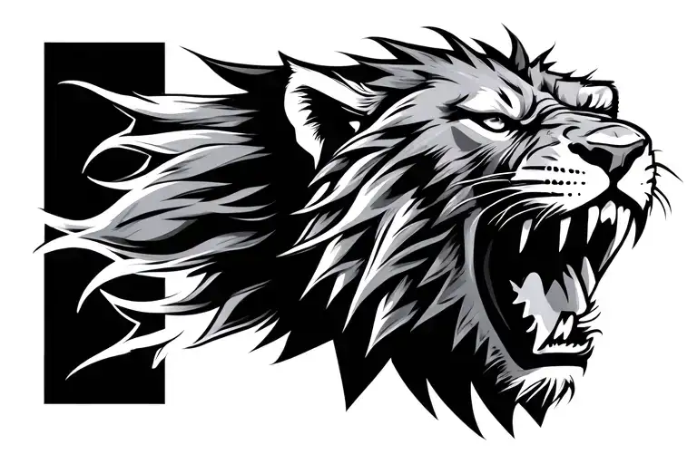 Leon Roaring With Aggressive Appearance