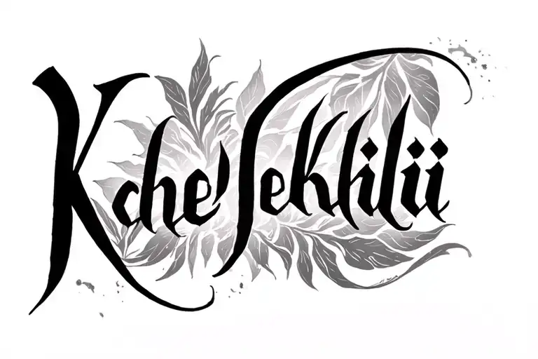 Kahekili In Words On The Top Of My Back