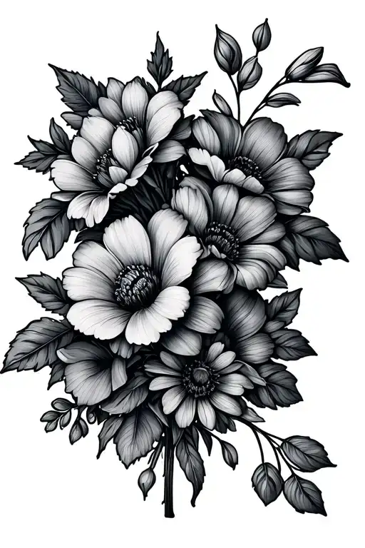 Bouquet Of Flowers Birth Month Flowers