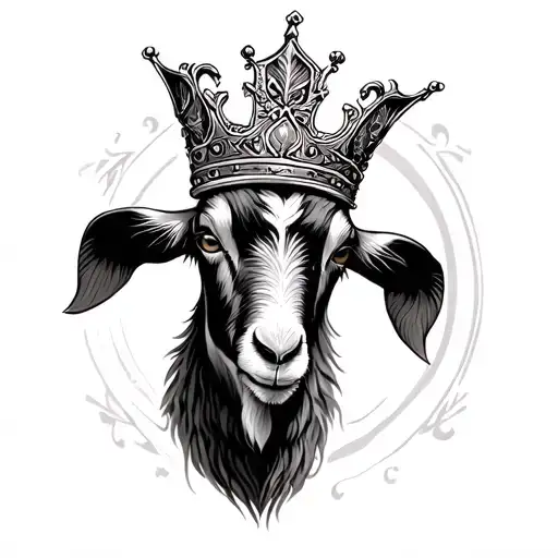 Goat With Crown