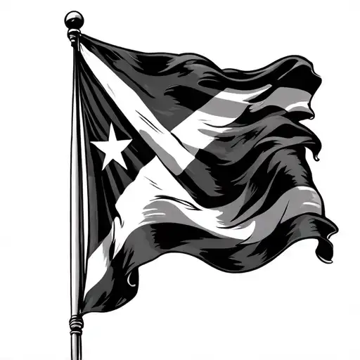 Puertorican Flag Flying