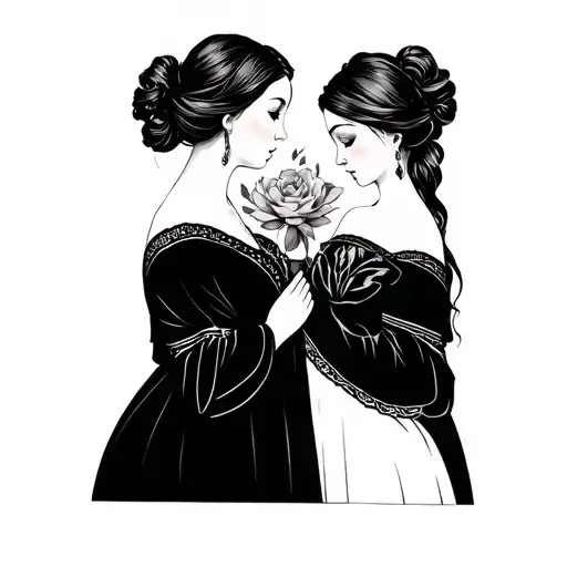A Tattoo To Represent Sisters Telling Each Other Secrets