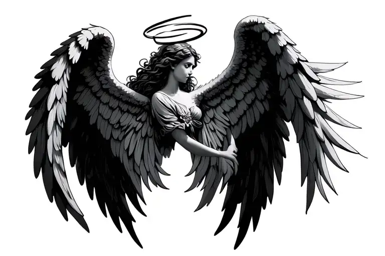 Angel Wings With Halo