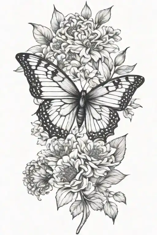 Alina With Butterfly And July Birthflower