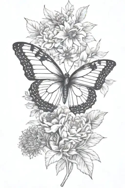 Alina With Butterfly And July Birthflower