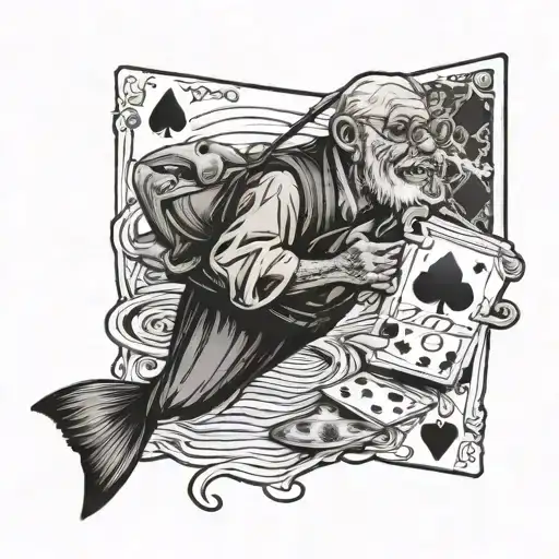 Grandpa Fishing Playing Cards