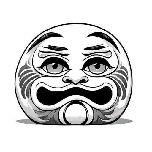 Daruma With Elderly Features