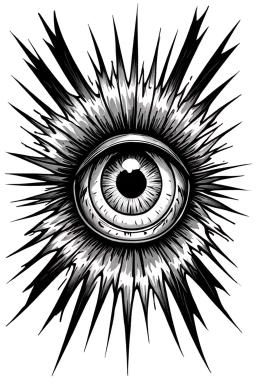 Godly Eyeball With Light Rays Coming