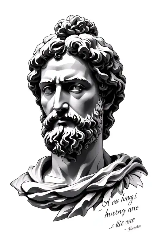 Aurelius With Quote Written Across