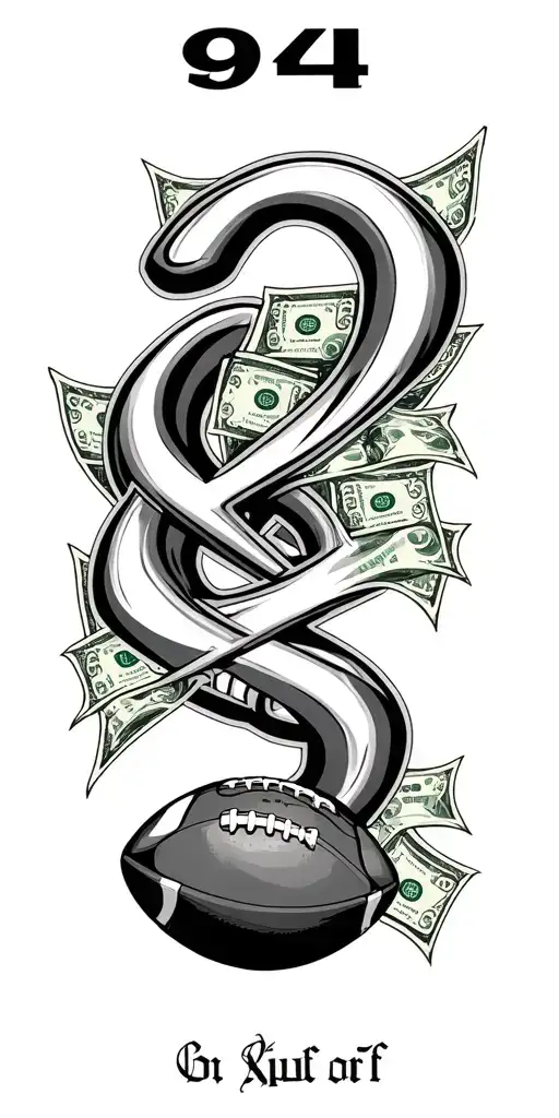 The Number 94 Intertwined With Football And Money Elements