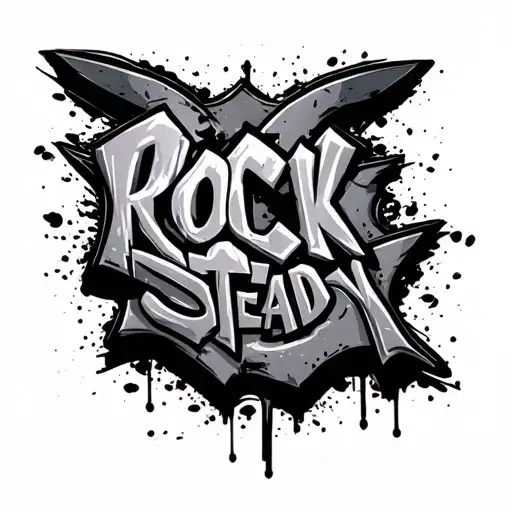 Rock Steady Graffiti On Brick