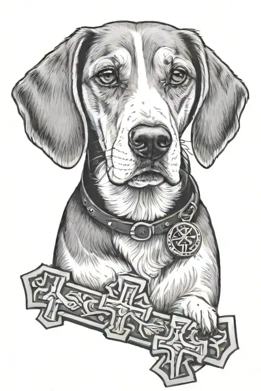 Cross And Beagle Dog