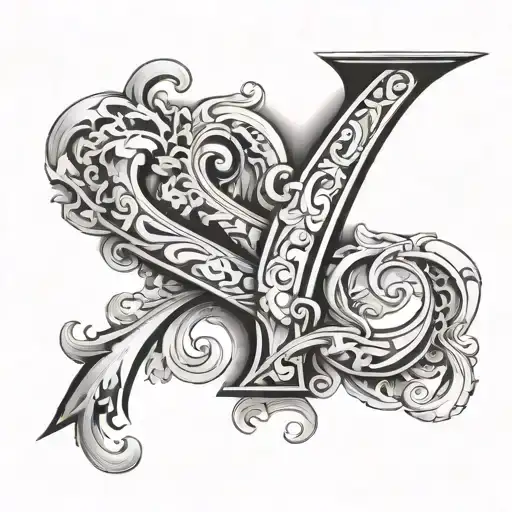 Letter H Mixed In Design