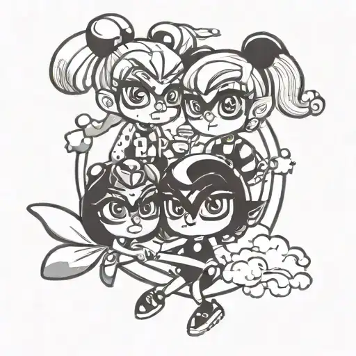 Bubbles And Buttercup Powerpuff Girls