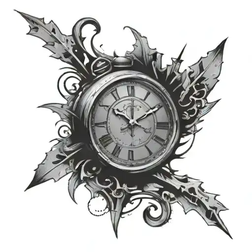 Broken Clock With Letter H