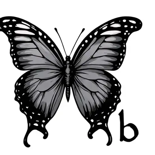 Butterfly Incorporating The Letters M And B B