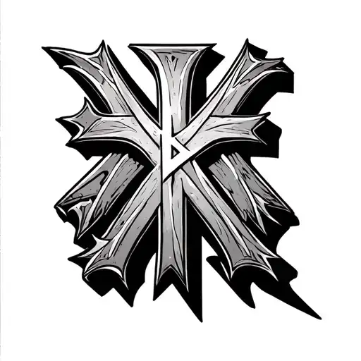 A Cross Made From This Letters Jkmrf