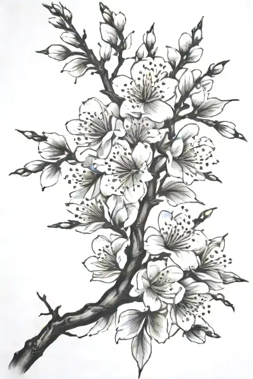 Blooming Cherry Blossom Branch