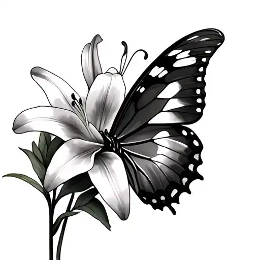 Lily And Butterfly