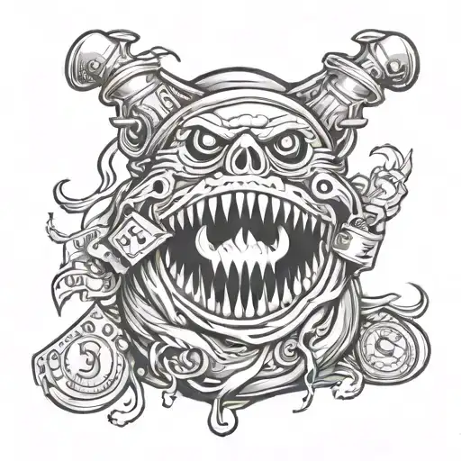 Money Bag And In The Middle With Rip Bxmonster