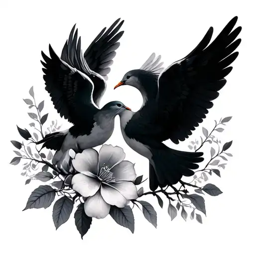 Dove Twin Angel Tree Flowers