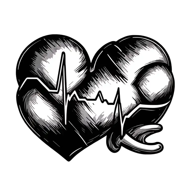 Heart With Heartbeat Line