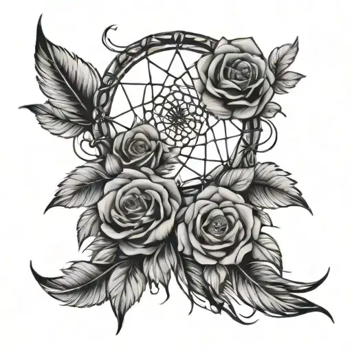 Dream Catcher With Roses