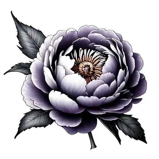 Peony Violet Flower Intertwined