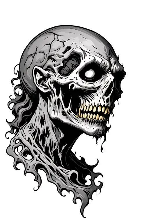 Demonic Zombie Head Decayed
