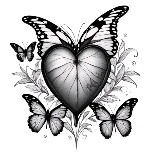 Heart And Butterflies