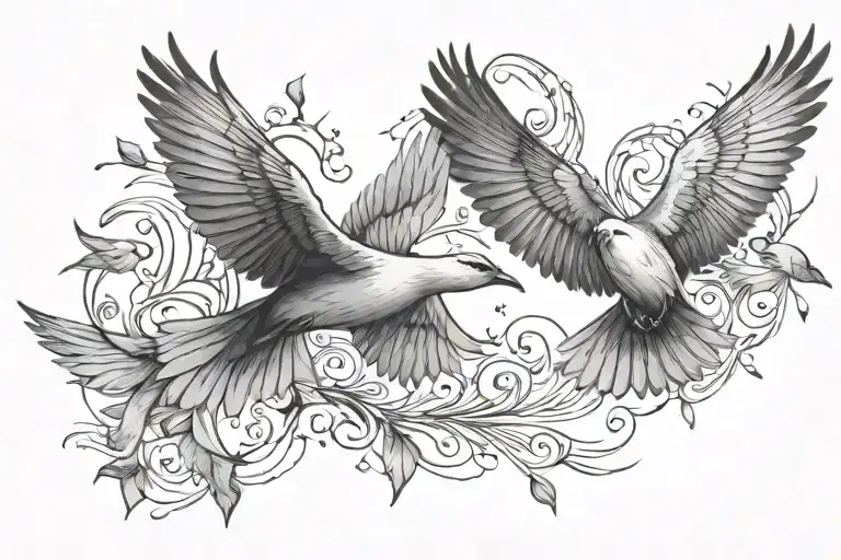 Birds Flying