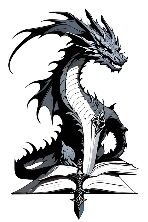Meaningful Books Fantasy Sword Dragon