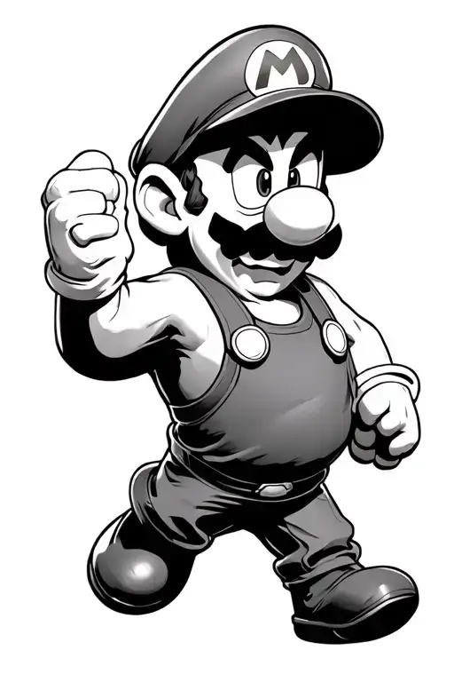 Wario From Mario Brothers Jumping