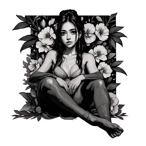 Taro Girl Sitting